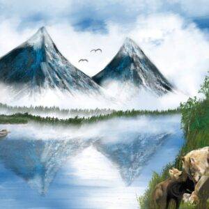 Wolves at Blue Mountains Lake